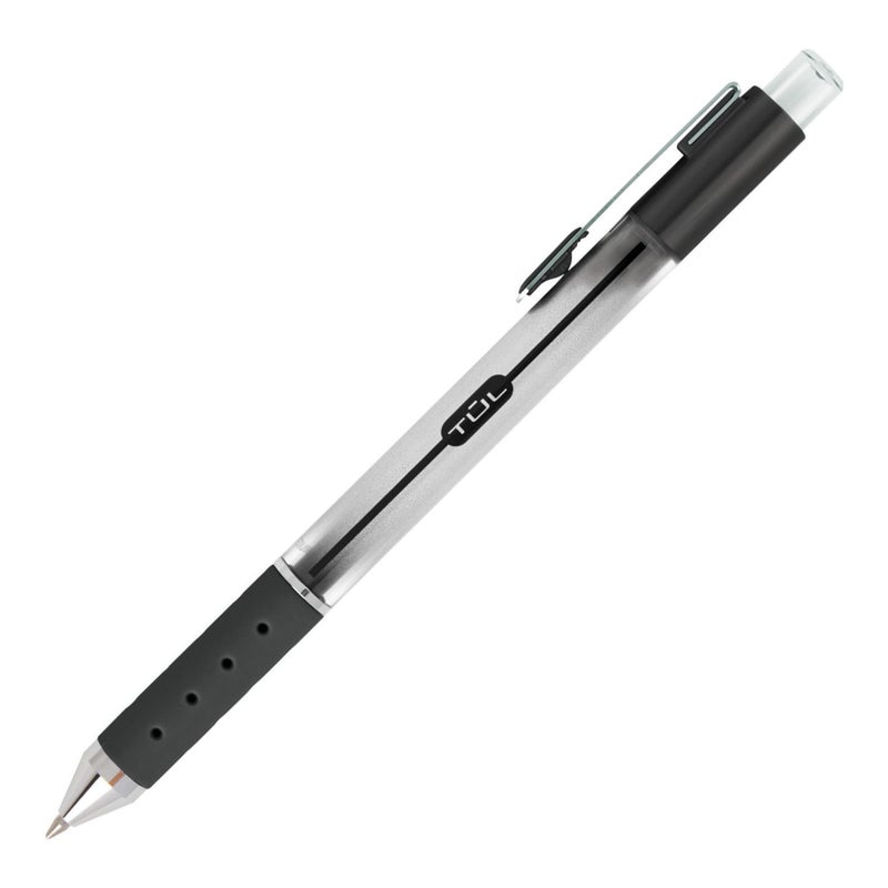 TULÂ® GL Series Retractable Gel Pens, Medium Point, 0.7 mm, Silver Barrel, Assorted Business Inks, Pack Of 12 Pens - Image 2